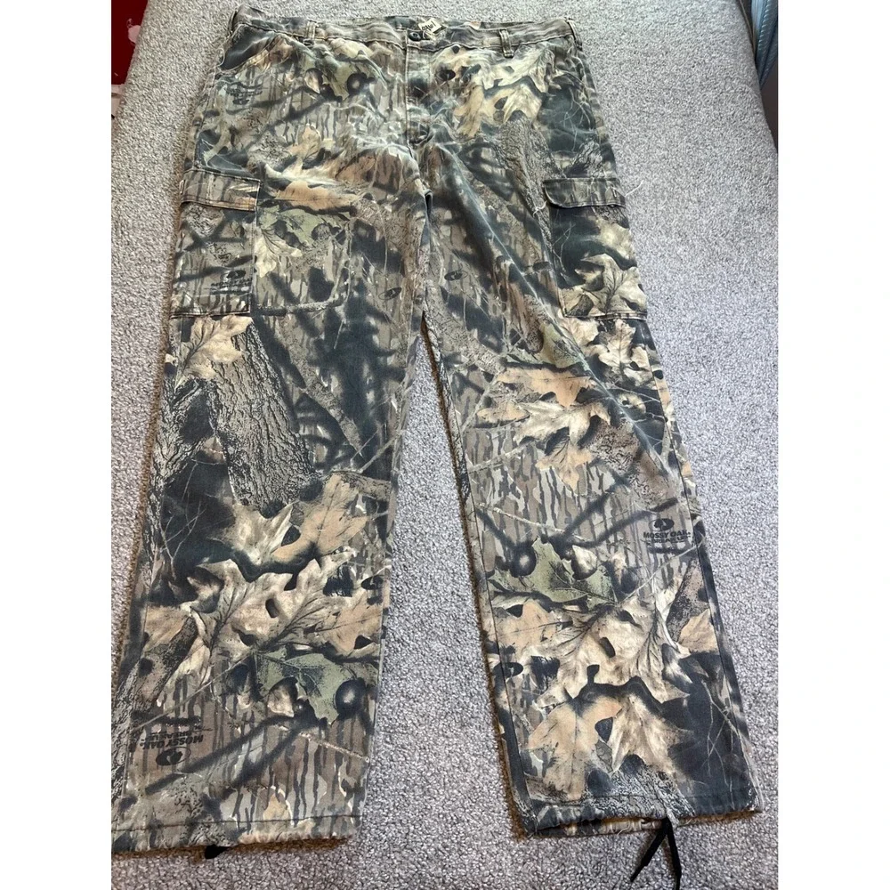 vtg Mossy Oak camo Pants Mens XL Breakup USA cargo Hunting streetwear utility 90